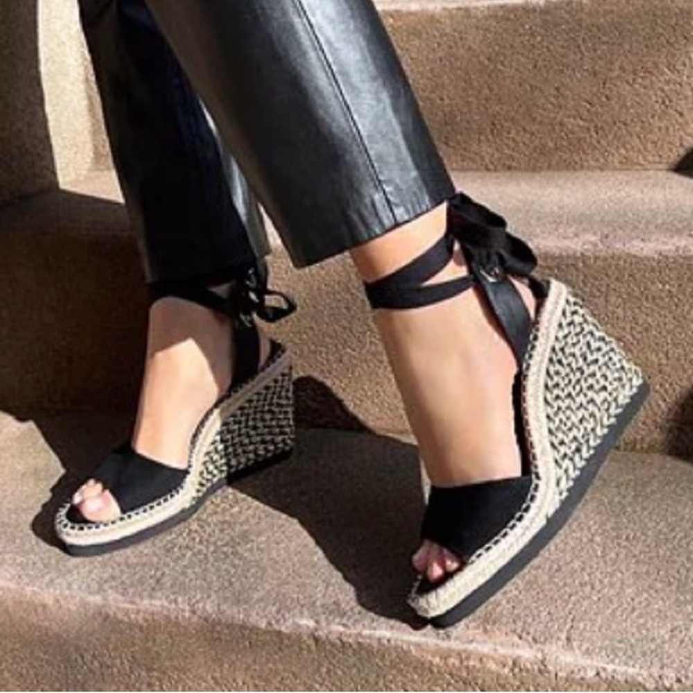 Vince Camuto ankle tie wedge sandal